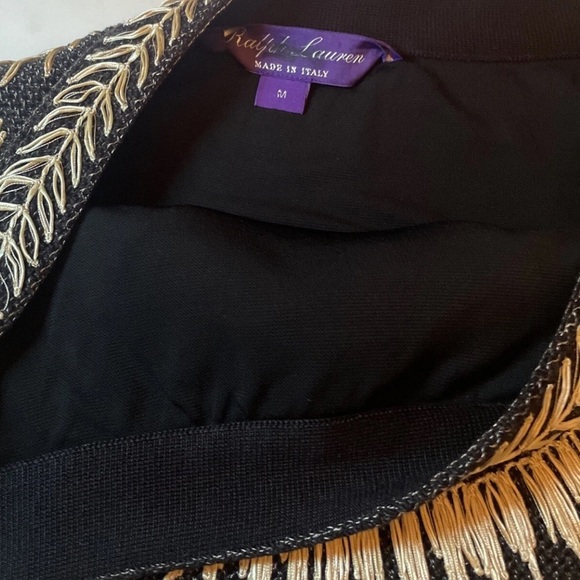 Ralph Lauren Collection Purple Label Embroidered Raffia Silk Dress Pencil Skirt - Picture 11 of 14